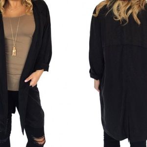 Dainty hooligan black trench coat
